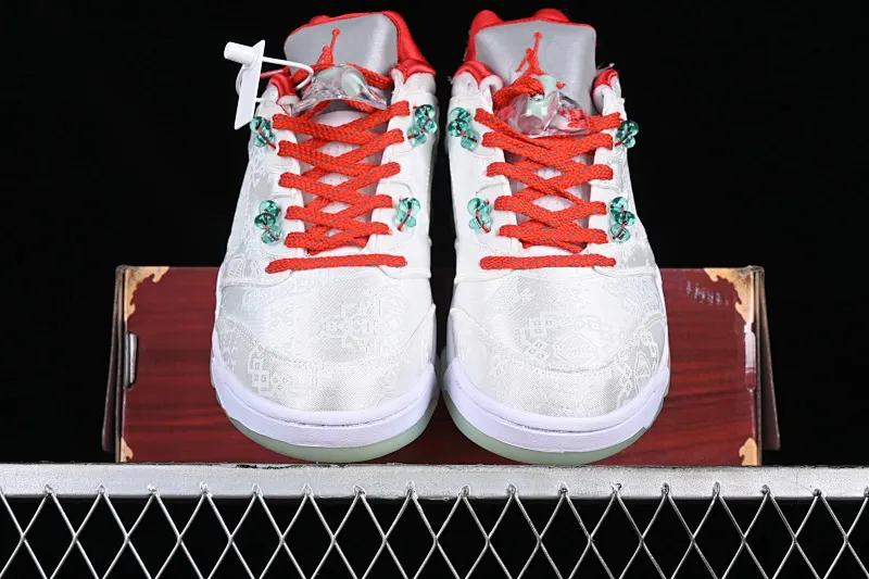 All categories Air Jordan Jordan series basketball shoes Air Jordan 5 Air Jordan 5 Low AJ5 Joe 5 white jade silk low-top basketball shoes DM4640-666